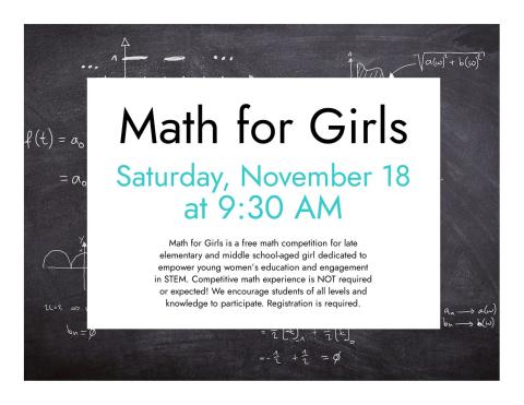 Text that reads Math for Girls