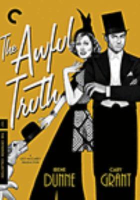 The Awful Truth movie cover (gold background with black and white images of man and woman in evening clothes)