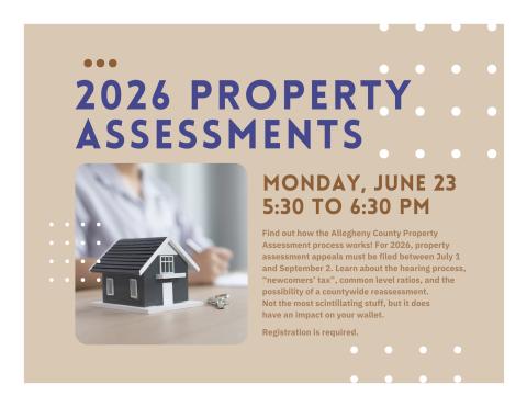 Tan background with white dots in a grid & a picture of a person with a small house next to them