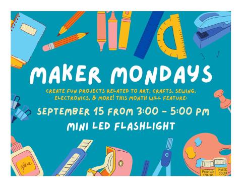 Teal background with art supplies around the outside edges