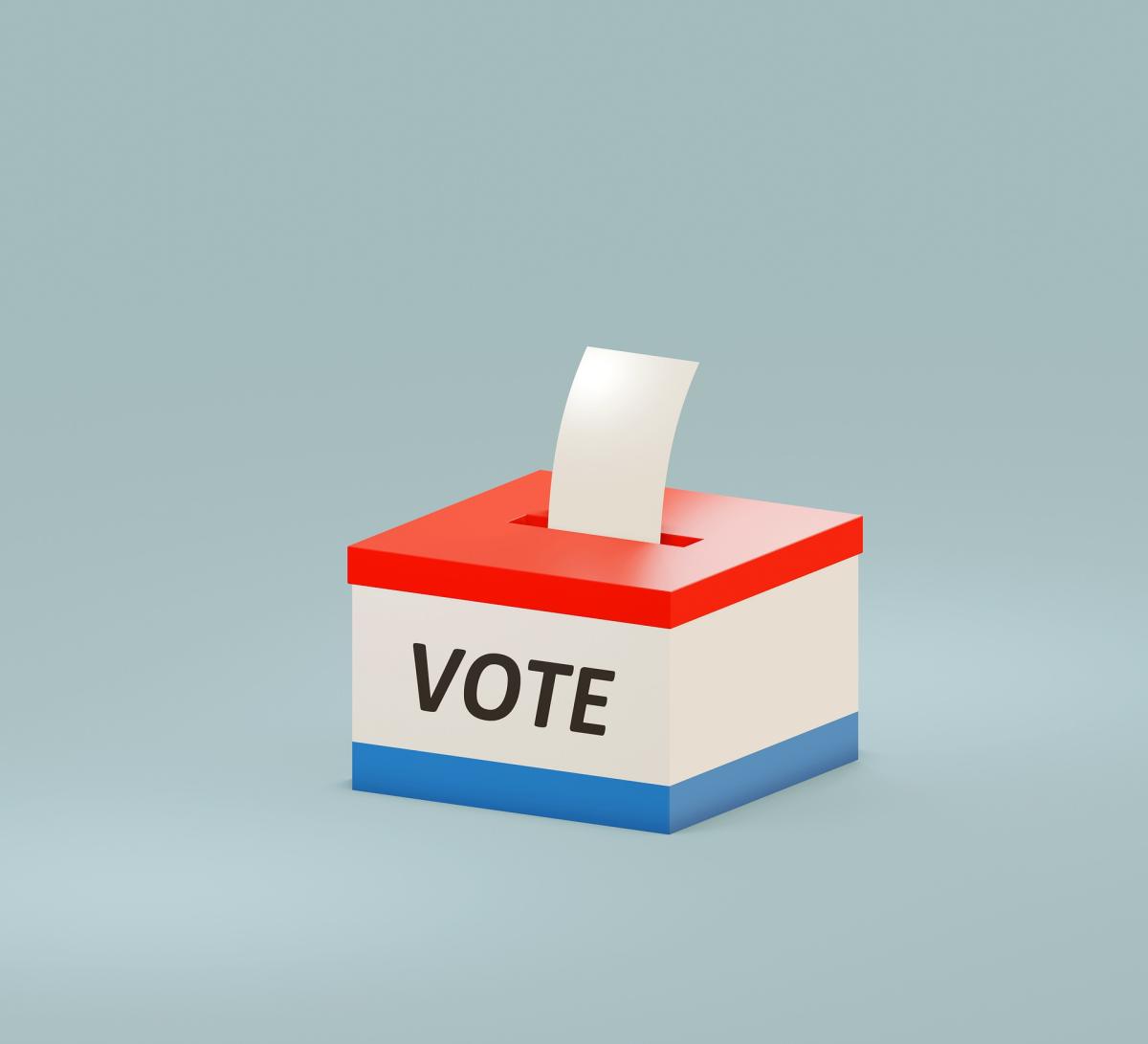 Ballot Box with Vote on it