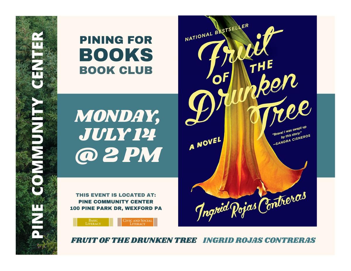 Book cover with purple background yellow ombre to orange trumpet flower hanging down