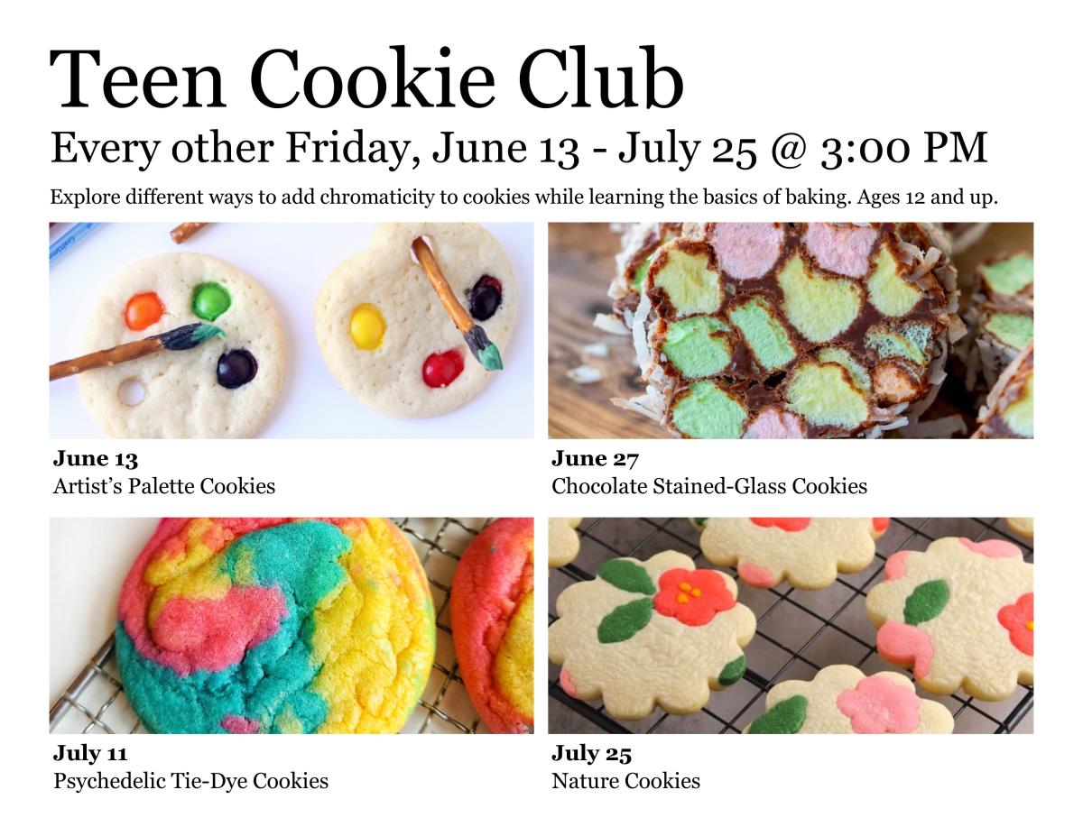 Four images of cookies