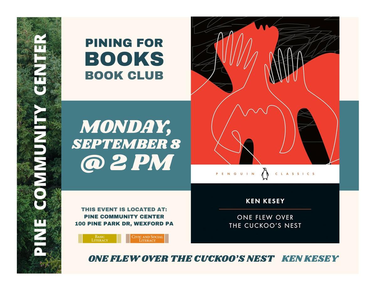 Book cover on the right side with title and description on the left