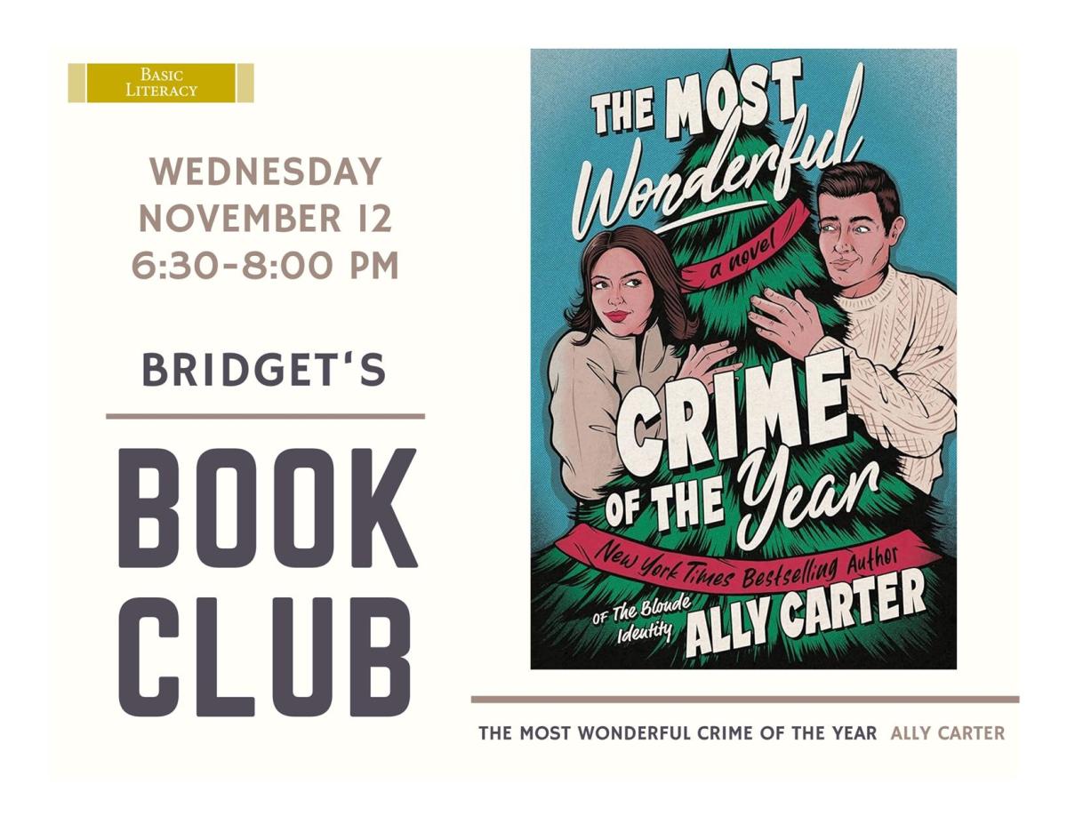 Cream colored background with a book cover on the right side